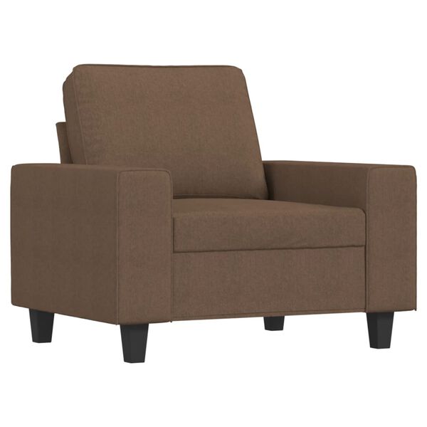 vidaXL sofastol med fodskammel 60 cm stof Brun