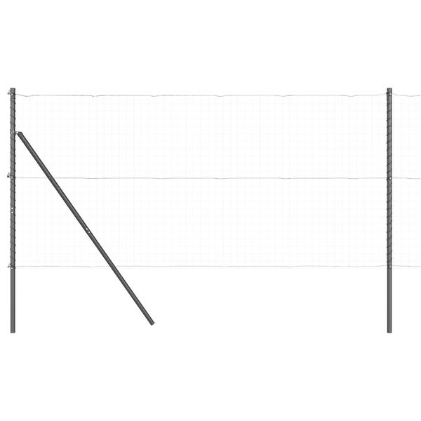 vidaXL Hegnssøjler 7 pcs Grå Ø32mm 200 cm Galvaniseret stål