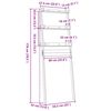 vidaXL toiletstativ 63,5x32x179 cm massivt fyrretr&aelig; gr&aring;