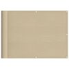 vidaXL altanafsk&aelig;rmning 75x1000 cm 100 % polyester beige