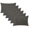 vidaXL Pudebetr&aelig;k 6 pcs HEERLEN M&oslash;rkegr&aring; 50 x 75 cm Fl&oslash;jl