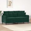 vidaXL 2-personers sofa 140 cm fløjl mørkegrøn