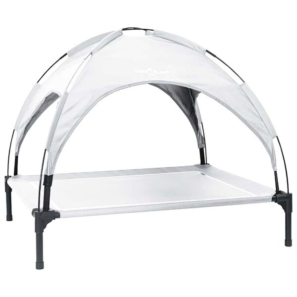 vidaXL Hundeseng Sølvgrå 90 x 81 x 80,5 cm Stål