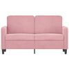 vidaXL 2-personers sofa 120 cm fløjl lyserød
