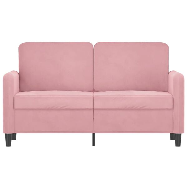 vidaXL 2-personers sofa 120 cm fløjl lyserød