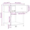 vidaXL Natskab 2 pcs Sort eg 42 x 41 x 56 cm Konstrueret tr&aelig;