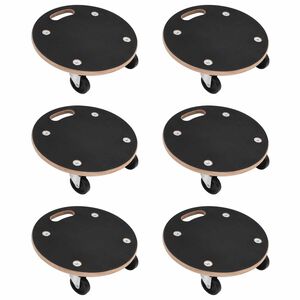 vidaXL Transport Trolley 6 pcs Gr&aring; Krydsfin&eacute;r