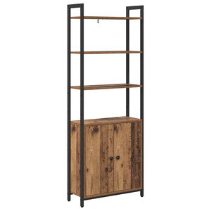 vidaXL Bogskab 6 niveauer 60 x 24 x 161 cm Konstrueret tr&aelig; Gammelt tr&aelig;