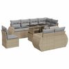 vidaXL sofas&aelig;t til haven 9 dele med hynder polyrattan beige