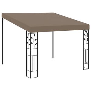 vidaXL v&aelig;gmonteret pavillon 3x3x2,5 m gr&aring;brun