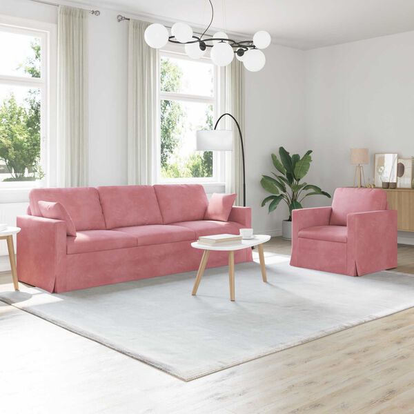 vidaXL Sofa 2 pcs Lyser&oslash;d 228 x 78 x 80 cm Fl&oslash;jl