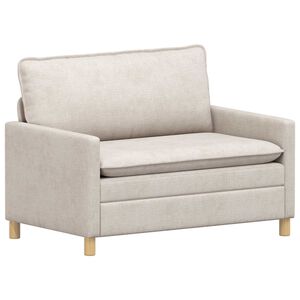vidaXL Sofa Cremefarvet 126 x 81 x 87,5 cm Polyester