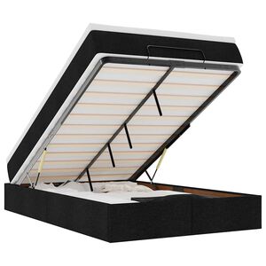 vidaXL osmannisk sengeramme med madras 120x200 cm stof sort