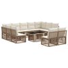 vidaXL Havesofa S&aelig;t 12 stk. Beige polyrattan