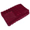 vidaXL Faux Kanin Pels T&aelig;ppe Olite 4 pcs Bordeaux R&oslash;d 150 x 220 cm