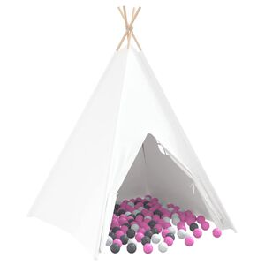 vidaXL Teepee Telt Hvid 120 x 120 x 150 cm Stof og Plast