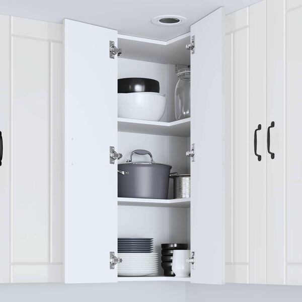 vidaXL K&oslash;kkenskab H&oslash;j gloss hvid 57 x 57 x 100 cm Konstrueret tr&aelig;