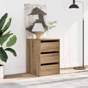 vidaXL kommode til hj&oslash;rne 40x41x58 cm konstrueret tr&aelig; egetr&aelig;sfarve
