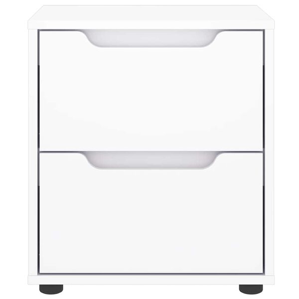 vidaXL sengebord VISNES 45x40x50 cm konstrueret tr&aelig; hvid