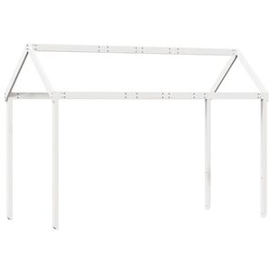 vidaXL stel til husseng 217x95,5x159 cm massivt fyrretr&aelig; hvid