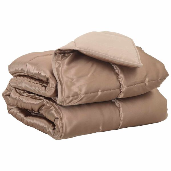 vidaXL Hel&aring;rs dyne Guld 220 x 135 cm Satin og Mikrofiber