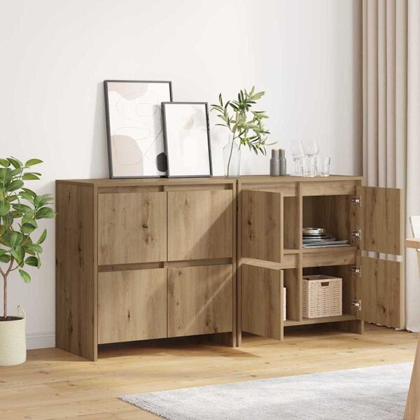 vidaXL Sideboards 2 pcs artisan eg 70 x 41 x 75 cm Konstrueret tr&aelig;