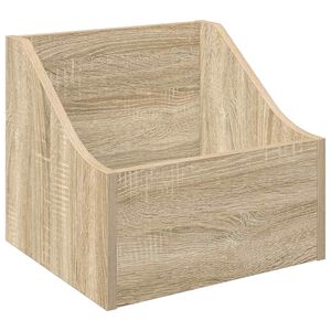 vidaXL LP plade&aelig;ske Sonoma-eg 37 x 33 x 32 cm Konstrueret tr&aelig;