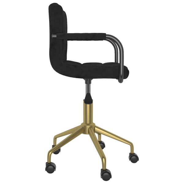 vidaXL drejelig spisebordsstol fl&oslash;jl sort