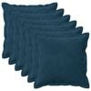 vidaXL Pudebetr&aelig;k 6 pcs HOUTEN Bl&aring; 35 x 35 cm Fl&oslash;jl