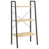 vidaXL stigereol med 3 hylder 56x35x108 cm lysebrun og sort
