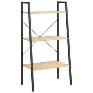 vidaXL stigereol med 3 hylder 56x35x108 cm lysebrun og sort