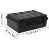 vidaXL transportabel flightcase 47x36x18 cm PP sort