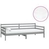vidaXL daybed med madras 90x200 cm massivt fyrretr&aelig; gr&aring;