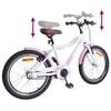 vidaXL B&oslash;rnecykel 20 tommer til b&oslash;rn i alderen 6-11 &aring;r Lys pink