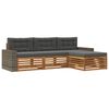 vidaXL Udend&oslash;rs sofagruppe 4 pcs Naturlig og Antracit Polyester