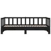 vidaXL daybed med udtr&aelig;k 2x(90x190) cm massivt fyrretr&aelig; sort