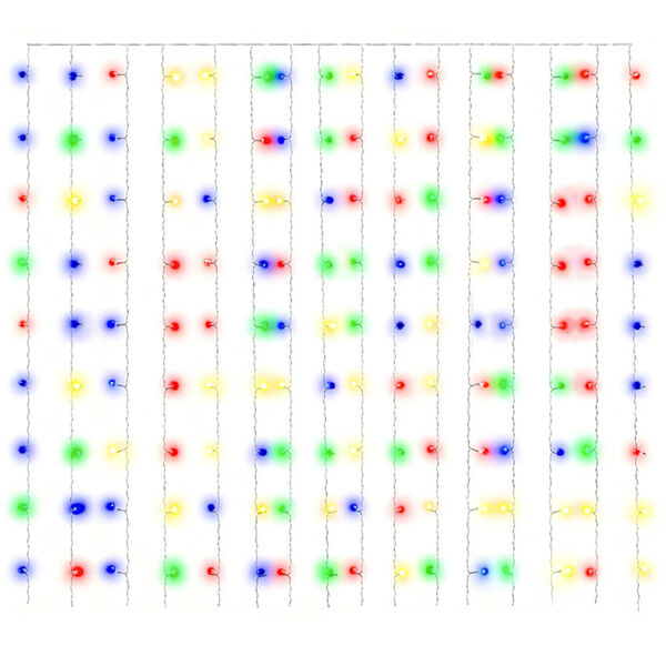 vidaXL lysgardin 3x3 m 300 LED'er 8 funktioner flerfarvet