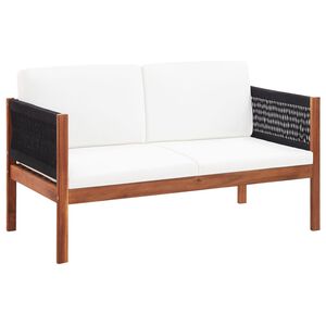 vidaXL 2-personers havesofa massivt akacietr&aelig;