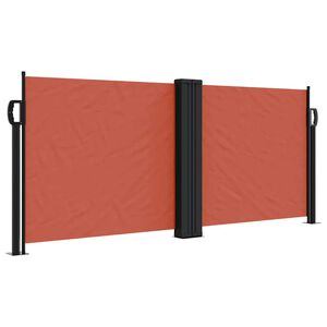 vidaXL sammenrullelig sidemarkise 100x600 cm terrakottafarvet