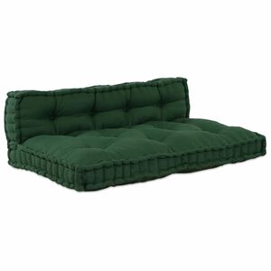 vidaXL Palle Sofa Pude 2 stk. Stof Gr&oslash;n 120 x 80 x 38 cm