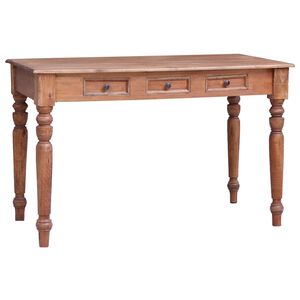 vidaXL skrivebord med skuffer 117x57x75 cm massivt mahognitr&aelig;