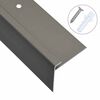 vidaXL 15 stk. trappelister F-facon 90 cm aluminium brun