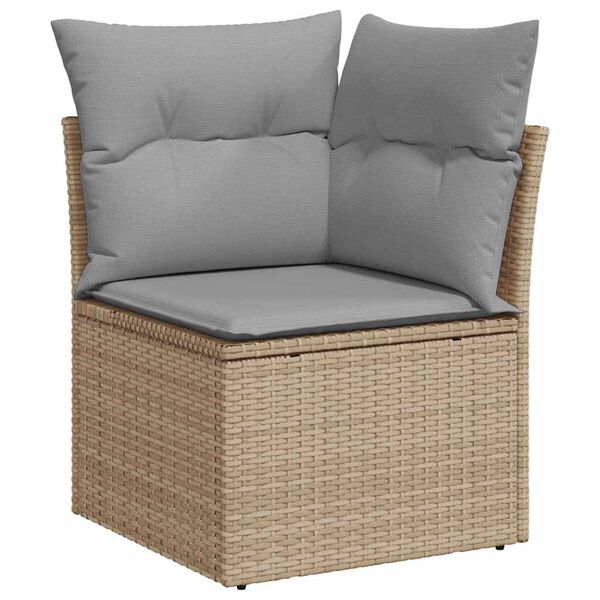 vidaXL Havesofa S&aelig;t 12 pcs Beige polyrattan