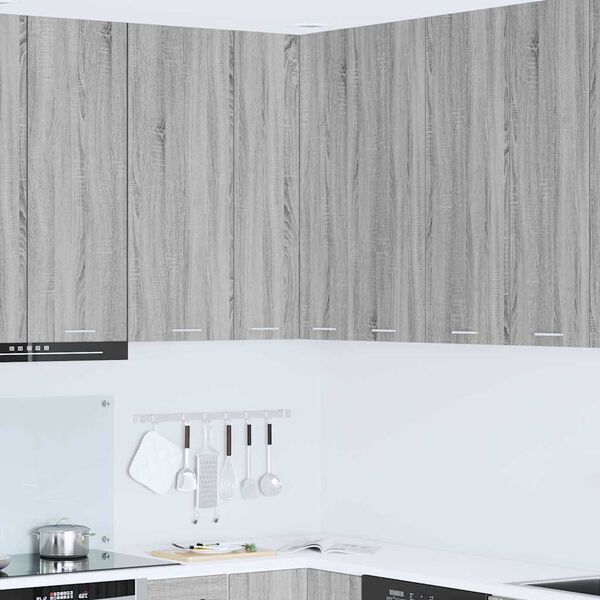 vidaXL H&aelig;ngeskab Gr&aring; Sonoma og Hvid 57 x 57 x 100 cm Konstrueret tr&aelig;