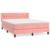 vidaXL kontinentalseng med madras 140x200 cm fl&oslash;jl lyser&oslash;d