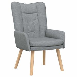 vidaXL l&aelig;nestol Lysegr&aring; 63 x 67 x 94 cm Stof og krydsfiner