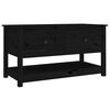 vidaXL sofabord 102x49x55 cm massivt fyrretr&aelig; sort