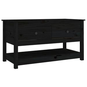 vidaXL sofabord 102x49x55 cm massivt fyrretr&aelig; sort