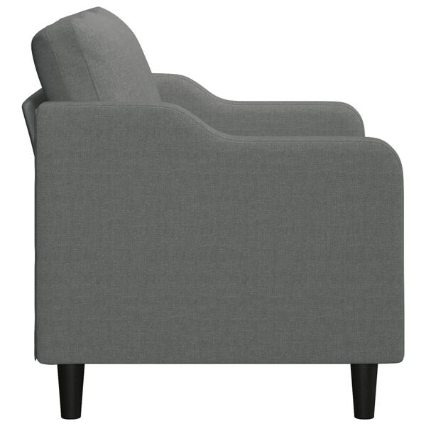 vidaXL 2-personers sofa 140 cm stof m&oslash;rkegr&aring;