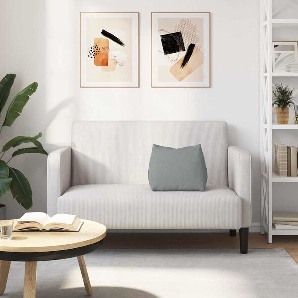 vidaXL Rygpude Lysegr&aring; 45 x 20 x 35 cm Stof